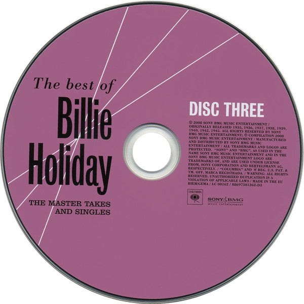 Billie Holiday : The Best Of Billie Holiday: The Master Takes And Singles (4xCD, Comp, RM)