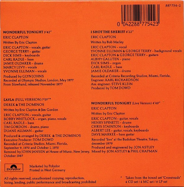 Eric Clapton / Derek & The Dominos : Wonderful Tonight / Layla (CD, Maxi)