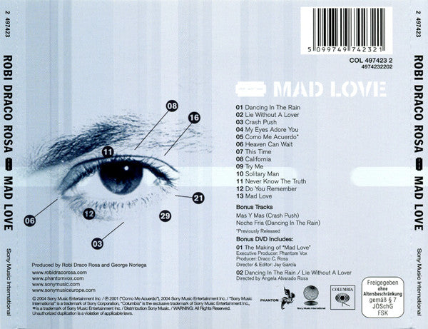Robi Rosa : Mad Love (CD, Album + DVD, PAL)