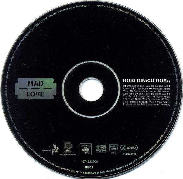 Robi Rosa : Mad Love (CD, Album + DVD, PAL)