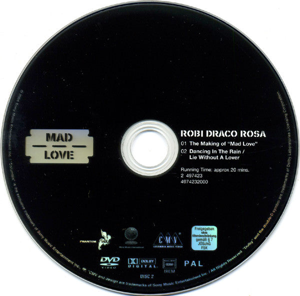 Robi Rosa : Mad Love (CD, Album + DVD, PAL)