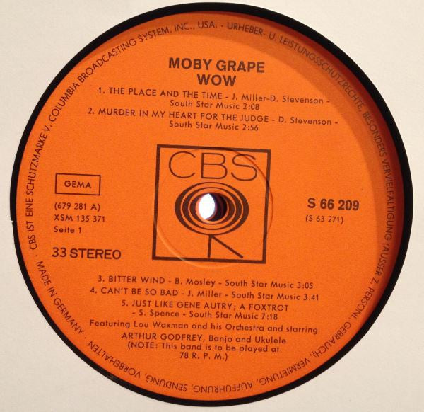 Moby Grape : Wow / Grape Jam (2xLP, Album)
