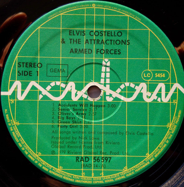 Elvis Costello & The Attractions : Armed Forces (LP, Album, Fol)