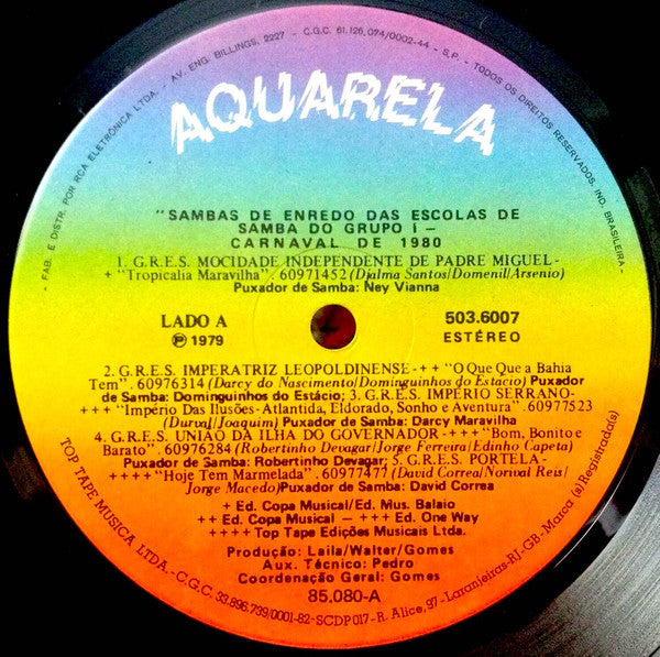 Various : Sambas-De-Enredo Das Escolas De Samba Do Grupo I - Carnaval 80 (LP, Album)