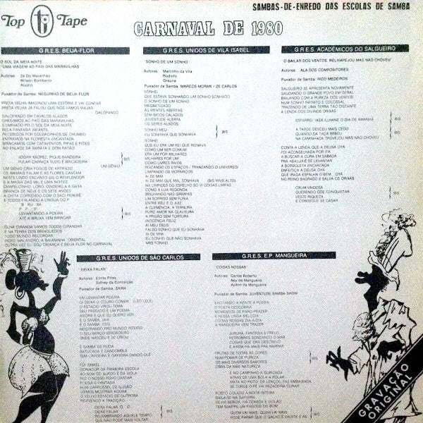 Various : Sambas-De-Enredo Das Escolas De Samba Do Grupo I - Carnaval 80 (LP, Album)