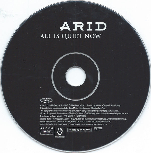 Arid : All Is Quiet Now (CD, Album)