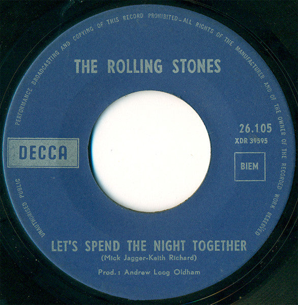 The Rolling Stones : Let's Spend The Night Together / Ruby Tuesday (7", Single)