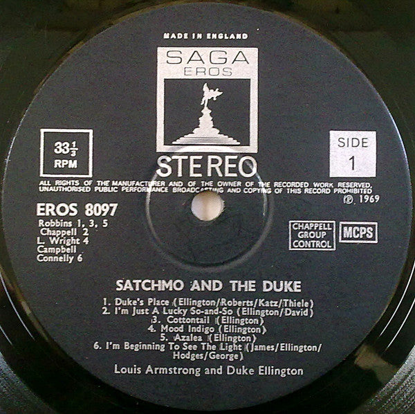 Louis Armstrong and Duke Ellington : Satchmo And The Duke (LP, Comp)