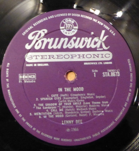 Lenny Dee (2) : In The Mood (LP, Album)