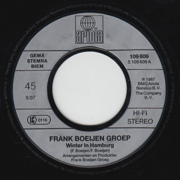Frank Boeijen Groep : Winter In Hamburg (7", Single)