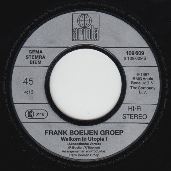 Frank Boeijen Groep : Winter In Hamburg (7", Single)