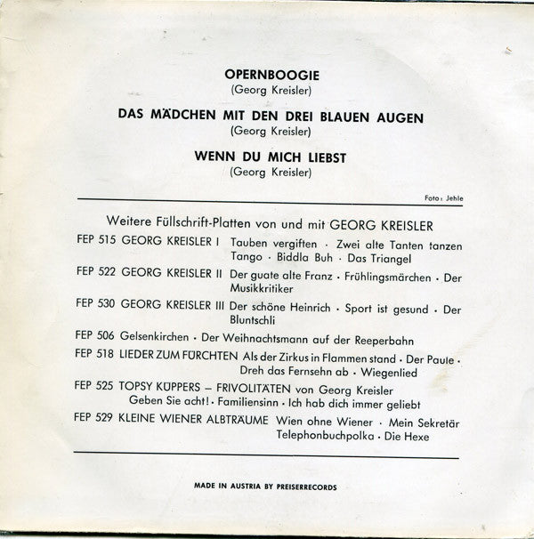 Georg Kreisler : Opernboogie (7", EP)