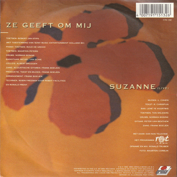 Frank Boeijen : Ze Geeft Om Mij (7", Single)