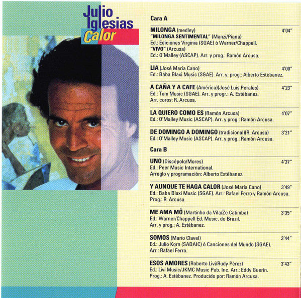 Julio Iglesias : Calor (CD, Album)