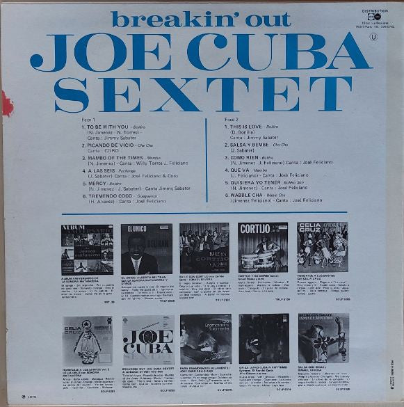 Joe Cuba Sextet : Breakin' Out (A Collection Of Their Very Best) (LP, Comp)