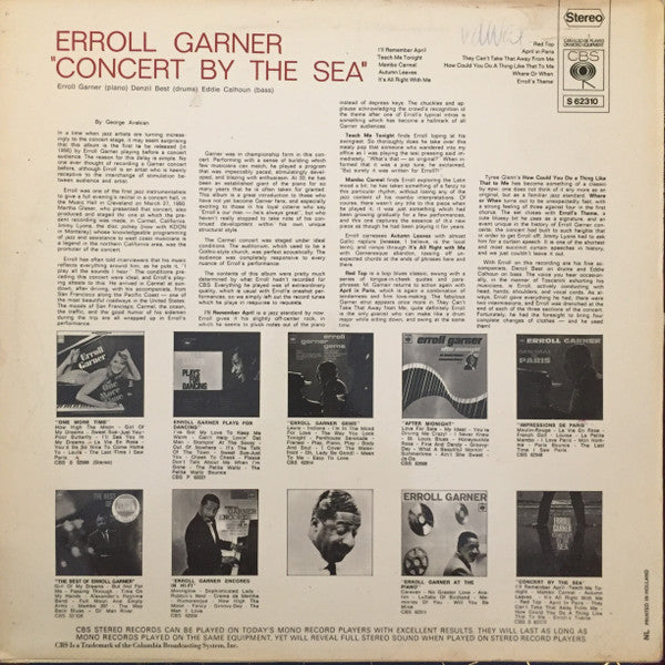 Erroll Garner : Concert By The Sea (LP, Album)