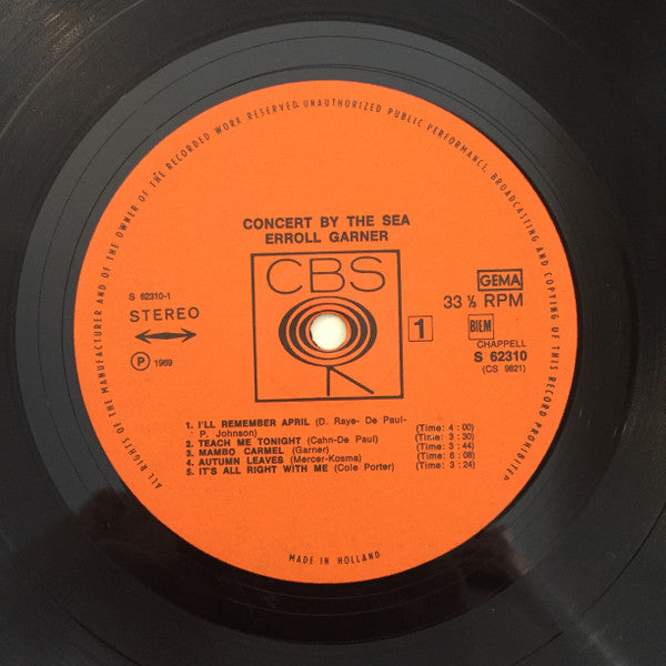 Erroll Garner : Concert By The Sea (LP, Album)