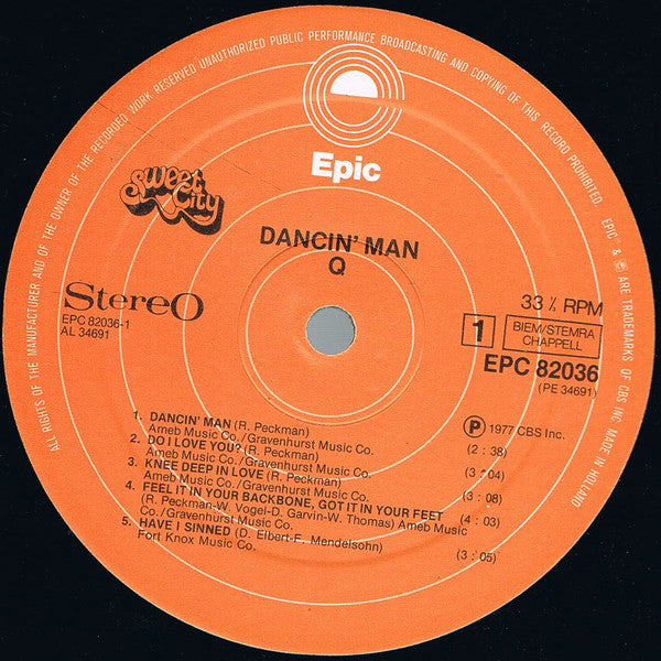 Q (36) : Dancin' Man (LP, Album)