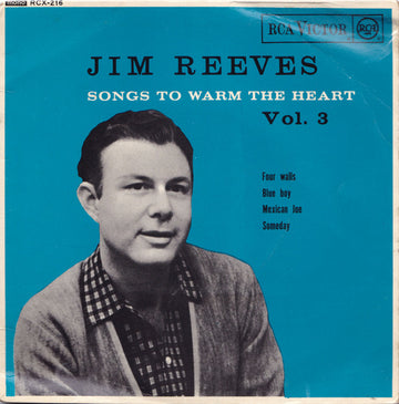 Jim Reeves : Songs To Warm The Heart Vol. 3 (7", EP, Mono)