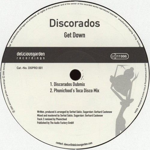 Discorados : Get Down (12", S/Sided, Promo)