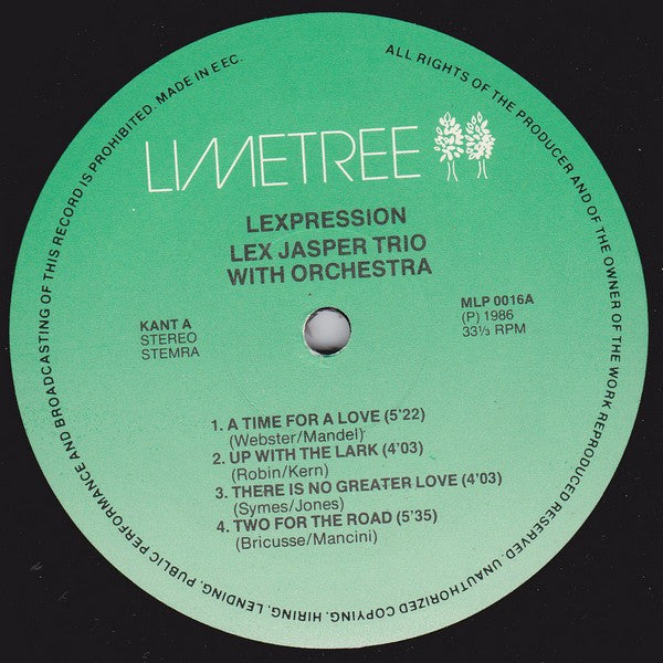 Lex Jasper Trio With Metropole Orchestra : Lexpression (LP, Album)