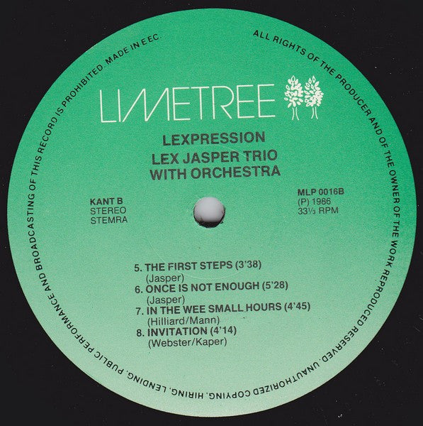Lex Jasper Trio With Metropole Orchestra : Lexpression (LP, Album)