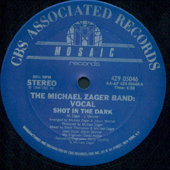 The Michael Zager Band : Shot In The Dark (12")