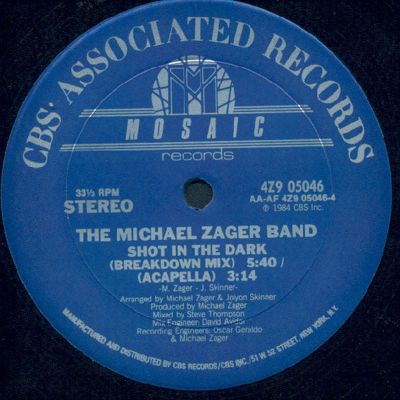 The Michael Zager Band : Shot In The Dark (12")