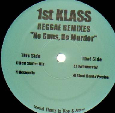 Rayvon : Reggae Remixes "No Guns, No Murder" (12")