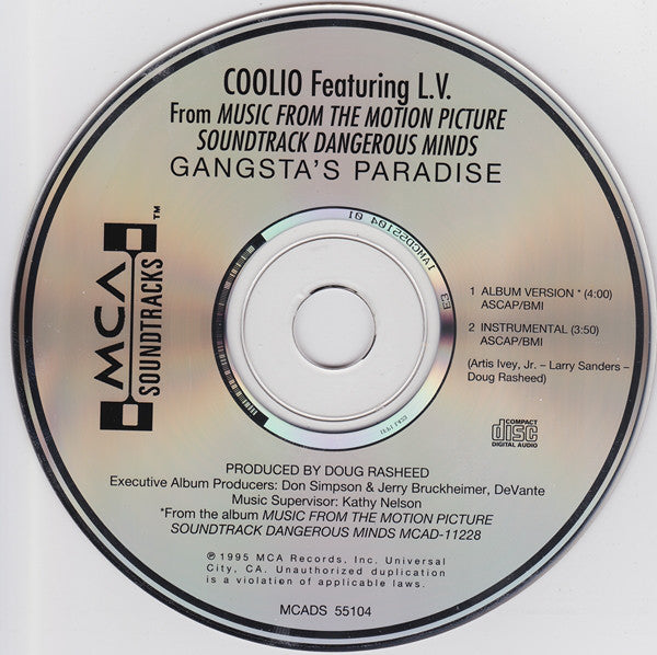 Coolio Featuring LV : Gangsta’s Paradise (CD, Single)