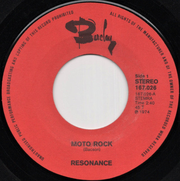 Résonance : Moto Rock / Safari Love (7", Single)