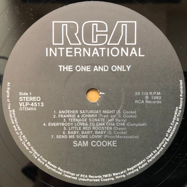 Sam Cooke : The One And Only (LP, Comp)