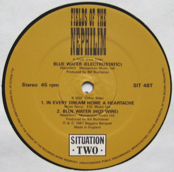 Fields Of The Nephilim : Blue Water (12", Single)