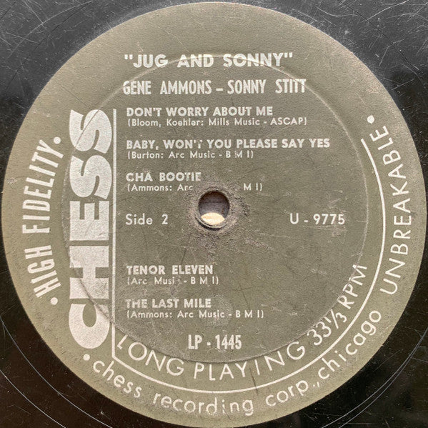 Gene Ammons - Sonny Stitt : Jug And Sonny (LP, Album, Mono)