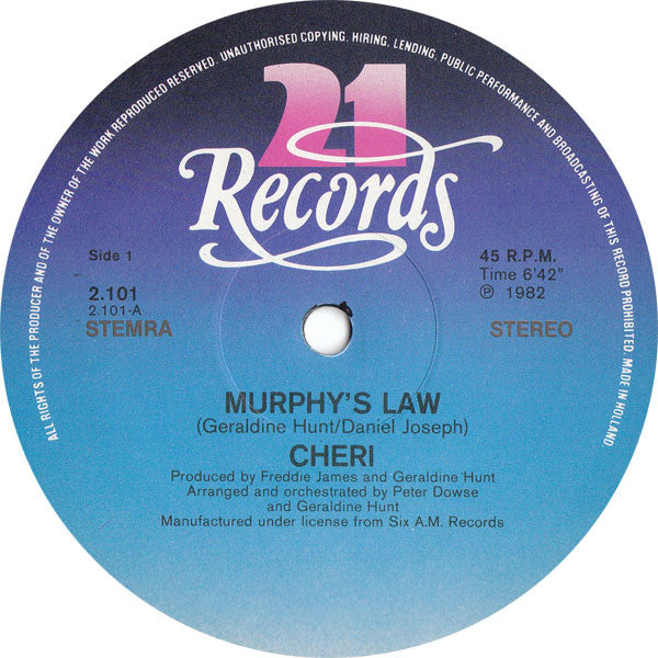 Cheri : Murphy's Law (12", Maxi)