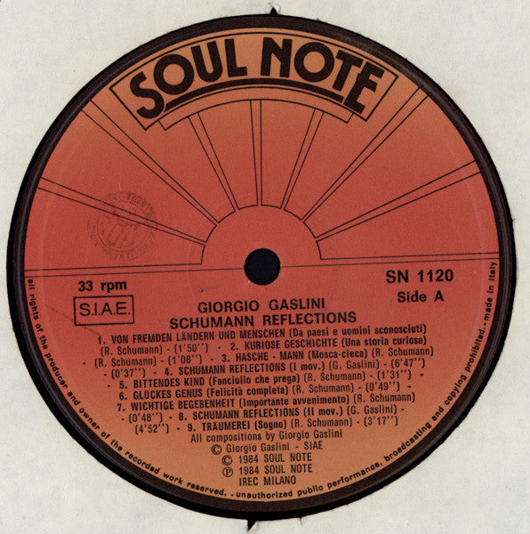 Giorgio Gaslini : Schumann Reflections (LP, Album)