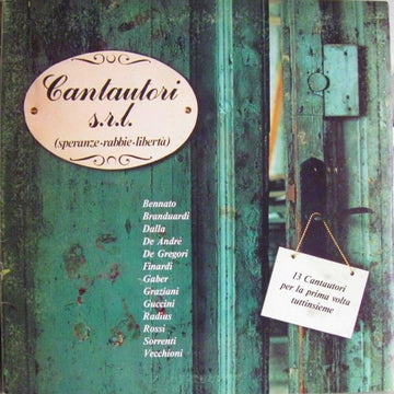 Various : Cantautori S.R.L. (Speranze - Rabbie - Libertà) (LP, Comp)