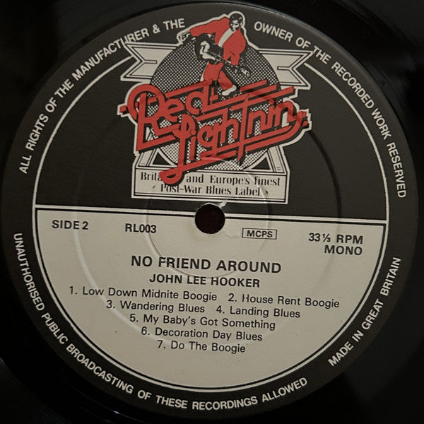 John Lee Hooker : No Friend Around (LP, Comp, Mono, RE)