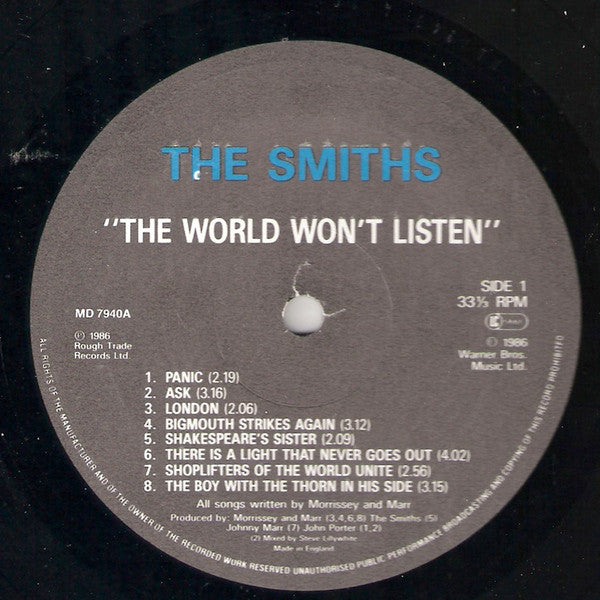 The Smiths : The World Won't Listen (LP, Comp)