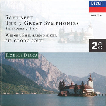 Franz Schubert, Wiener Philharmoniker, Georg Solti : The 3 Great Symphonies - Symphonies 5, 8 & 9 (2xCD, Comp, RM)