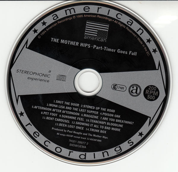 The Mother Hips : Part-Timer Goes Full (CD, Album)