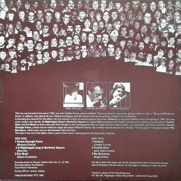 Debbie Poryes, Hein Van de Geyn, Hans Eykenaar* : Trio (LP, Album)