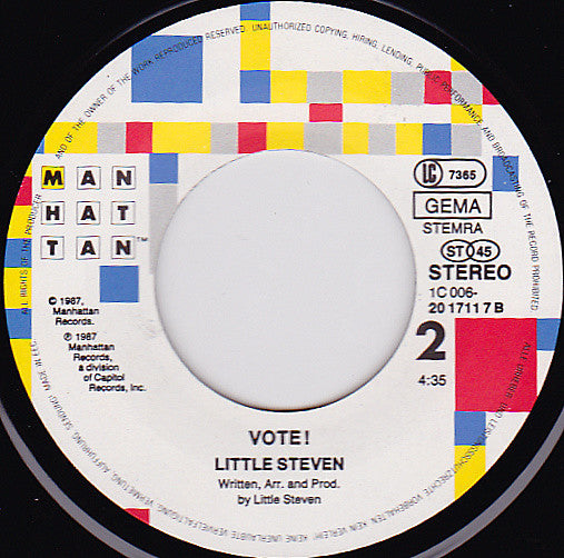 Little Steven : Bitter Fruit (7", Single)