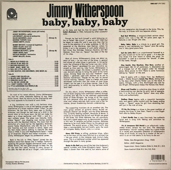 Jimmy Witherspoon : Baby, Baby, Baby (LP, Album, RE, RM)