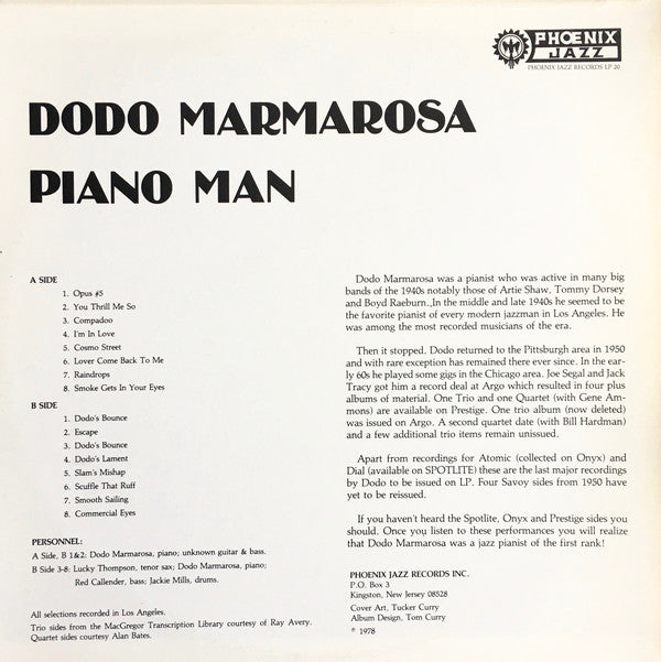 Dodo Marmarosa : Piano Man (LP, Album)