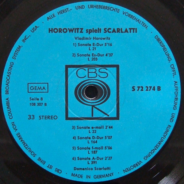 Vladimir Horowitz Spielt Domenico Scarlatti : Horowitz Spielt Scarlatti (LP, RE)
