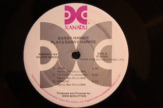 Barry Harris (2) : Barry Harris Plays Barry Harris (LP, Album)