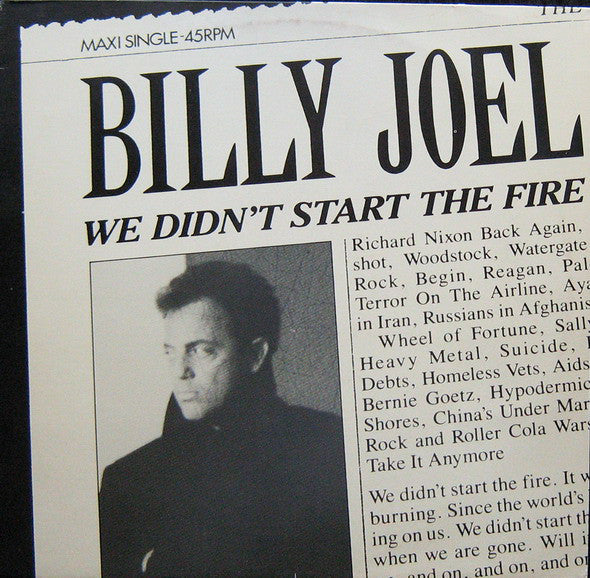 Billy Joel : We Didn't Start The Fire (12", Maxi)