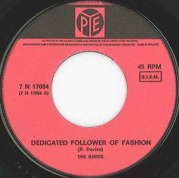 The Kinks : Dedicated Follower Of Fashion (7", Single, Pap)