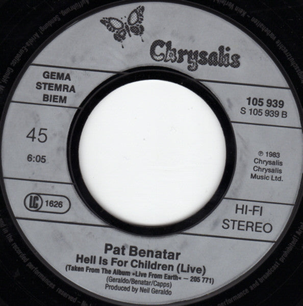 Benatar* : Love Is A Battlefield (7", Single)